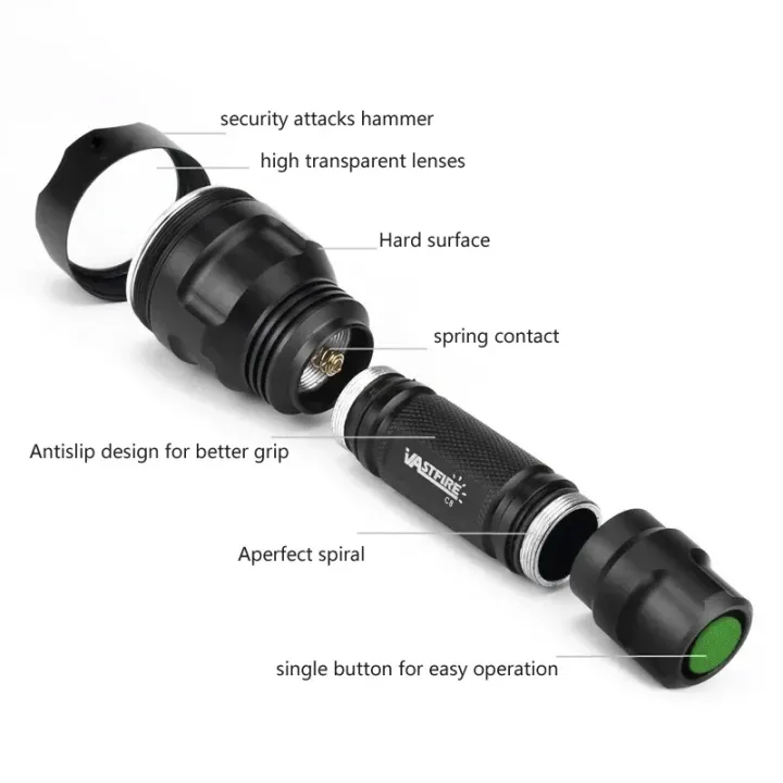 C8%20LED%20Flashlight%20White/Green/Red%20Tactical%20Hunting%20Rifle%20Lantern+Pressure%20Switch+Rail%20Scope%20Mount+18650+USB%20Charger%20-%20Image%206