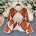 Pastel Granny Square Crochet Cardigan Sheer Open Front Knit Shrug Top Women Summer Beach Bikini Cover Up Boho Vacation Outfit. 
