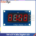 TM1637 4 Bits Digital LED Display Module For arduino 7 Segment 0.36Inch Clock RED Anode Tube Four Serial Driver Board Pack. 