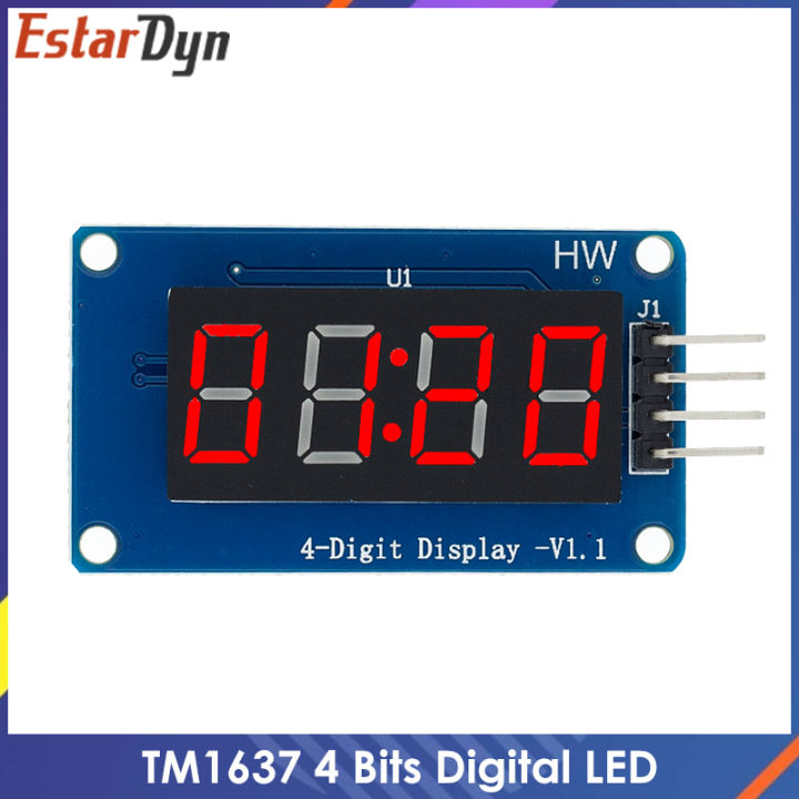 TM1637 4 Bits Digital LED Display Module For arduino 7 Segment 0.36Inch Clock RED Anode Tube Four Serial Driver Board Pack
