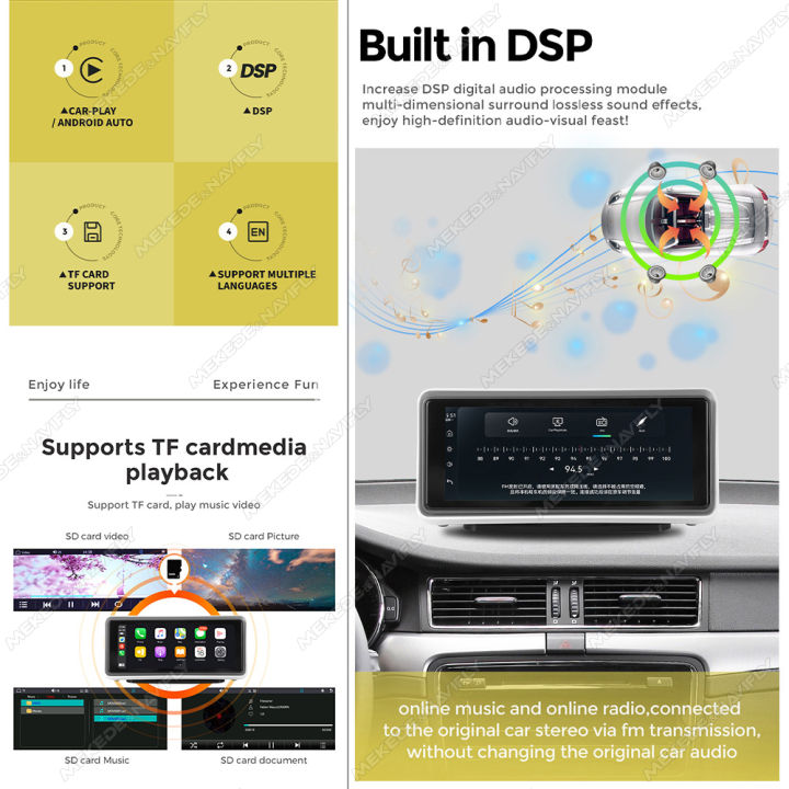 MEKEDE%206.86-inch%20Universal%20Car%20Radio%20Wireless%20Carplay%20Android%20Auto%20MP5%20Player%20Multimedia%20Recorder%20FM%20AUX%20DSP%20BT%20-%20Image%204