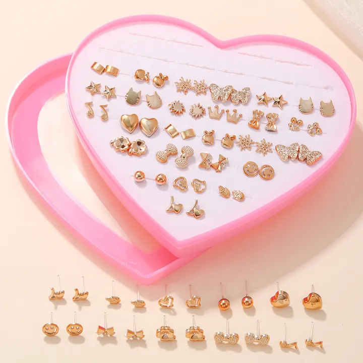 New%20Simple%20Multifarious%20Styles%20Rhinestone%20Stud%20Earrings%20For%20Girls%20Gold%20Silver%20Plastic%20Earrings%20-%20Image%203