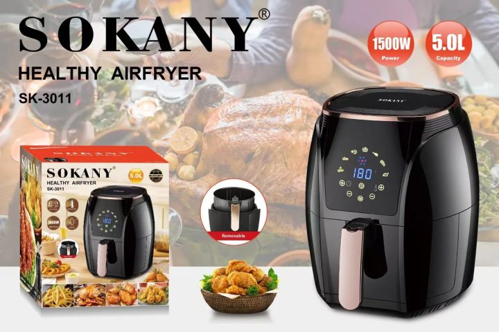 Sokany%20SK-3011%205L%20Digital%20Air%20Fryer%20%7C%201500W%20Healthy%20Oil-Free%20Cooker%20%7C%20Detachable%20Non-Stick%20Basket%20%7C%20LED%20Touch%20Screen%20-%20Image%203