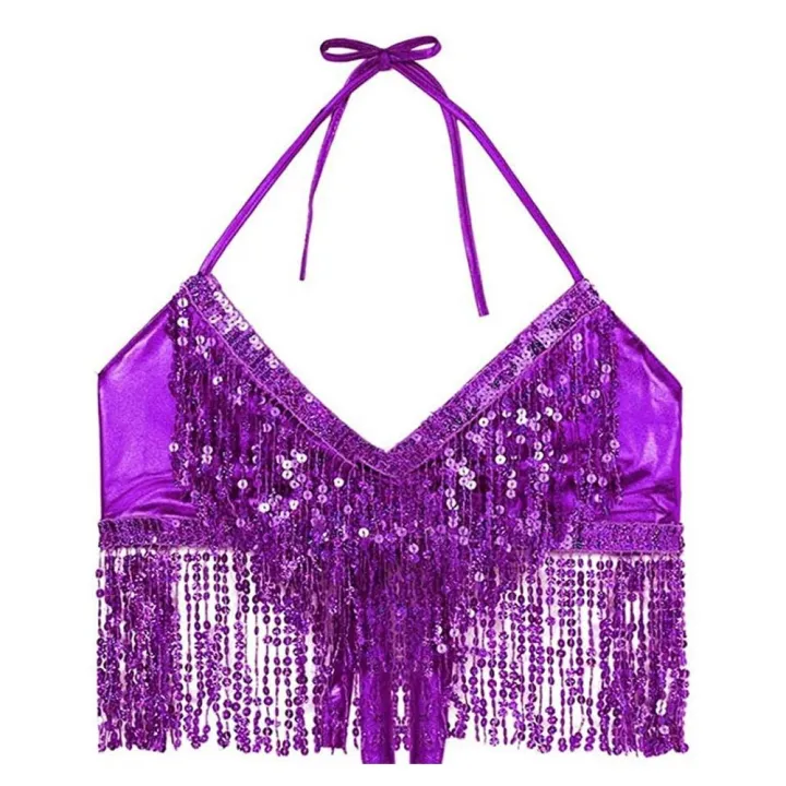 Belly%20Dance%20Sequin%20Fringe%20Top%20Nighub%20Performance%20Halter%20Bra%20Dance%20Wear%20-%20Image%204