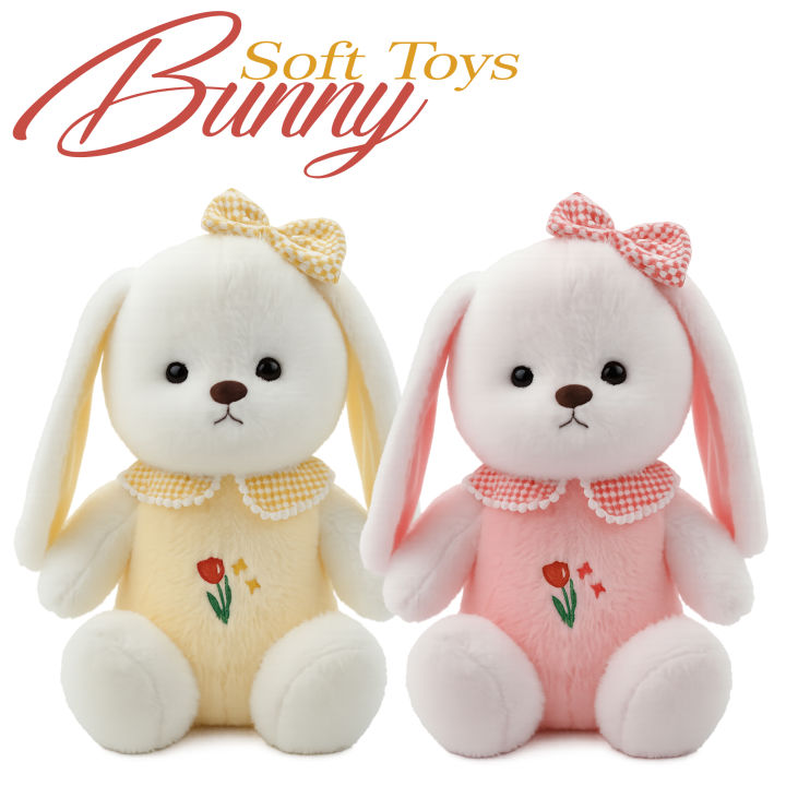 Premium Soft Bunny Plush Doll with Long Ears – Big Size 45cm