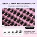 ​GROINNEYA​​ Fluffy DIY Cluster Lashes Kit Individual Eyelashes Lasting Eyelash Extension Lash Bond And Seal​​ Tools Easy Makeup. 
