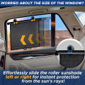 Retractable Car Side Window Sunshade Adjustable Telescopic Curtain UV Blocking Heat Insulation Privacy Protection Universal.