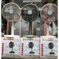 JY SUPER Jy-2218 professional rechargeable portable mini table fan strong wind left to right oscillating angle 45 degrees AC/ DC.