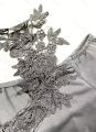 Women's Elegant Plus-Size Off-The-Shoulder Appliqué Short-Sleeve Top, Suitable for Everyday Casual Wear and Party Outfits.
