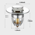 Universal Rebound Drain Plug Filter Household Bounce Core Push Type Drain Filter Kitchen Sink Bathroom Bathtub Plug Water Stop. 