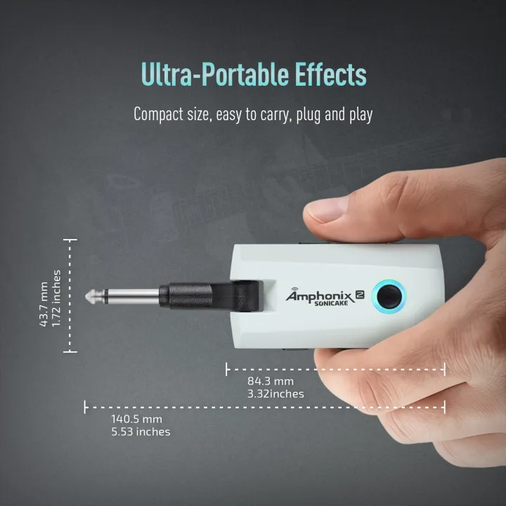 SONICAKE%20Amphonix%202%20Headphone%20Guitar%20Amp%20with%2050%20Factory%20Presets,%209%20Effect%20Modules,%20BT%20Connectivity,%20App%20Control,%20Battery%20QAP-50%20-%20Image%202