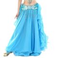 Belly Dancing Skirt Women Chiffon Spanish Skirt Shiny Sequins Tassels Dancing Skirt Show Costumes. 