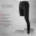Male One Leg Compression Tights Pants Compression Polyester Sports Training Basketball Tights Pants Athletic Base Layer Tights. 
