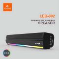 KISONLI LED-802 RGB WIRELESS BT 5.3 MODERN RETRO DESIGN SOUNDBAR. 