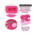 Kids mini sewing machine toy battery operated vibration features. 