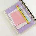 10Pcs A5 A6 A7 Binder Pocket Folders with Zipper for Notebook Waterproof PVC Document Filing Bag 6 Ring Notebook Divider. 