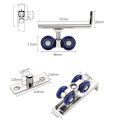2pcs/set Sliding Door Roller Hardware Slide Doors Pulley 4/8 Wheels  Rail Track. 