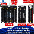 18650 Lithium Battery Shield V8 Mobile Power Expansion Board Module 5V/3A 3V/1A Micro USB For Arduino ESP32 ESP8266. 