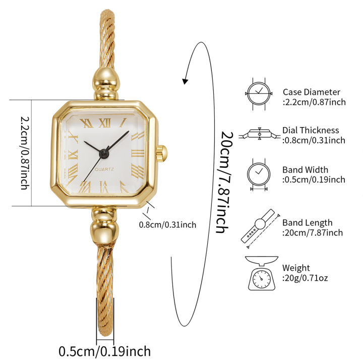 1/4PCS%20Fashion%20Square%20Roma%20Dial%20Women%20Quartz%20Watch%20Elegant%20Bracelet%20Strap%20Wristwatch%20Reloj%20Mujer%20Girls%20Clock%20%20(Without%20Box)%20-%20Image%206