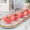 20pcs Mini Jelly Cups Disposable Heart-Shaped Clear Plastic Mini Dessert Cups - Perfect for Cakes, Ice Cream, Tasting, Party.