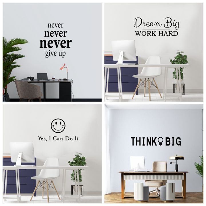 1pc office motivational Text decorative stickers wall decor diy ...