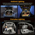 LED Trunk Lighting Lights Dynamic Flowing Flexible Light Strip On/Off Scanning Atmosphere Lamp Waterproof for Car Accessories. 