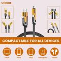 VOOXE 4 in 1  65 W Fast Charging Data Cable  Nylon Braided Magnetic A Port To Type C | Iphone-Cable To USB,USB To C Type,USB A To Iphone Cable, Type C to Laptops (Multipurpose). 