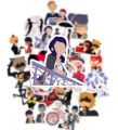 25pcs girly stickers laptops, or gifts. High-quality adhesive designs.. 