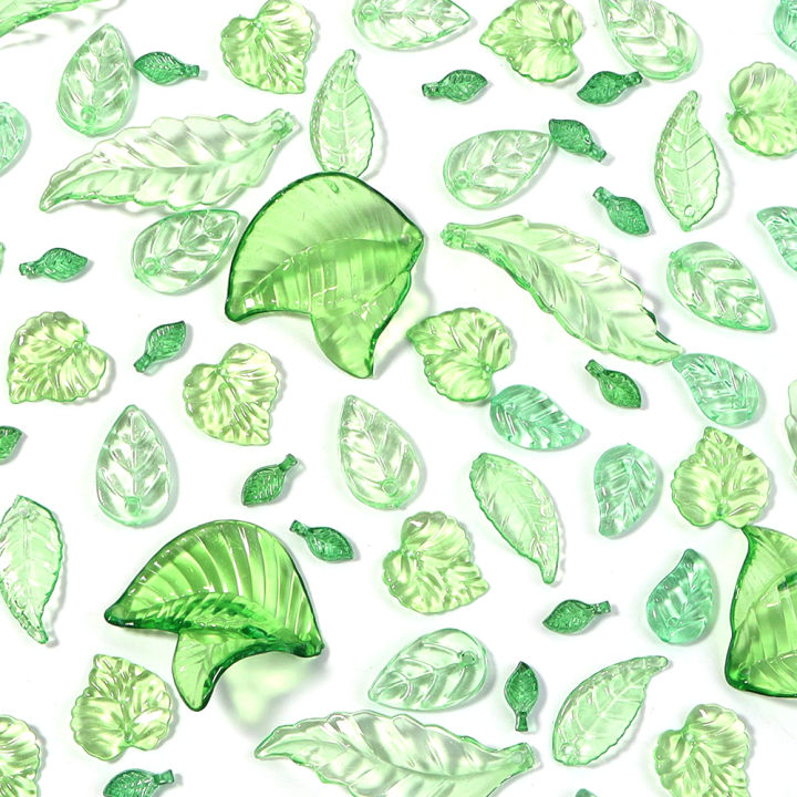 20-200pcs%20Green%20Transparent%20Leaves%20Acrylic%20Pendants%20Various%20Spacer%20Charms%20Beads%20For%20Jewelry%20Making%20Diy%20Necklace%20Bracelet%20Earring%20-%20Image%207