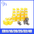 ER11 ER16 ER20 ER25 ER32 ER40 Precision Spring Collet Chuck 0.015mm for CNC Milling Tool Holder Engraving Machine Spindle Motor.