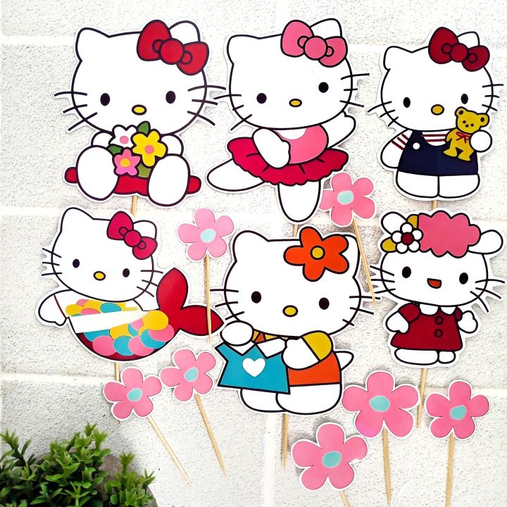 Hello%20Kitty%20Theme%20Printable%20Picture%20Cake%20Topper%20Pack%20for%20To%20Decorate%20the%20Cake%20-%20Image%202