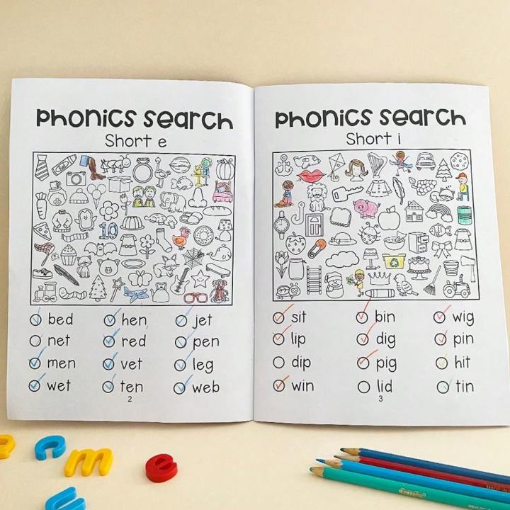 Read%20And%20Find%20Phonics%20Workbook%20Preschool%20and%20Kindergarten%20Learning%20English%20Teacher%20Teaching%20Aids%20Phonics%20Practice%20Montessori%20-%20Image%204