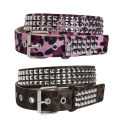 Punk Pink Fur Rivets For Women's Belt Hip Hop Y2k Girls Jeans Accessories Girdle Goth Retro Brown Pin Buckle Pu Waistband. 