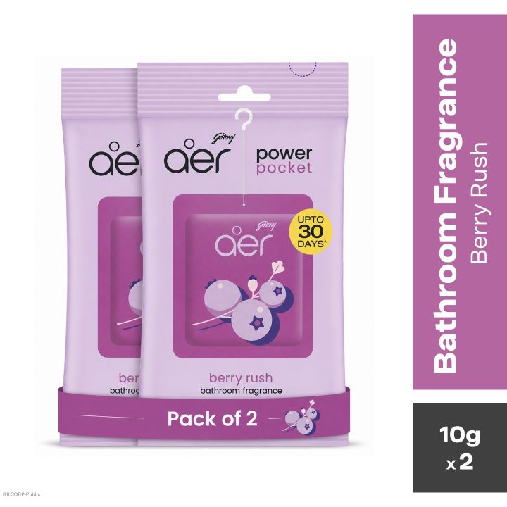 Aer Power Pocket Bathroom Freshener Berry Rush 10 gm - Pack of 2