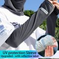 Unisex Cycling Arm Sleeves Ice Fabric Anti-UV Sunscreen Running Cycling Sleeve Outdoor Sport Anti-cursor Arm Warmers. 