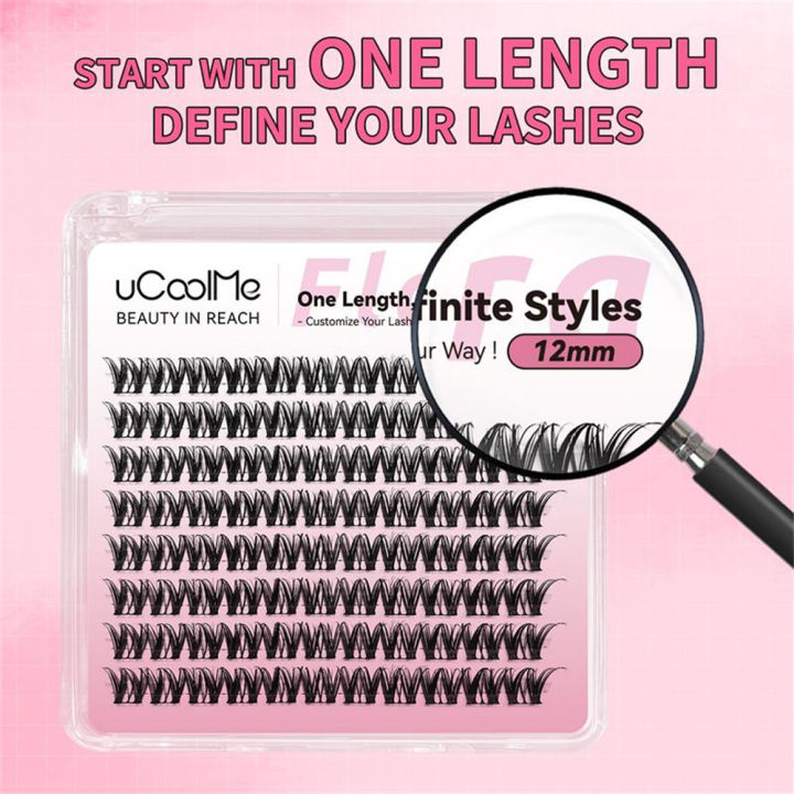 uCoolMe%20Lashes%20Flora%20No-Waste%20Same%20Length%20Cluster%20Lashes%208%20-18mm%20Natural%20Single-Size%20Eyelashes%20Home%20Makeup%20Tool%20Lash%20Extension%20-%20Image%203