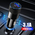 New 3.1A car charger orig USB + Pd 2 ports Multi USB output car charger for 12/24v kz02 car charger. 