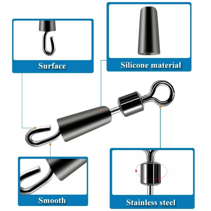 30/50PCS%20Bearing%20Swivels%20Ball%20Bearing%20Swivel%20Solid%20Rings%20Fishing%20Connector%20Ocean%20Boat%20Quick%20Fast%20Link%20Connector%20-%20Image%204