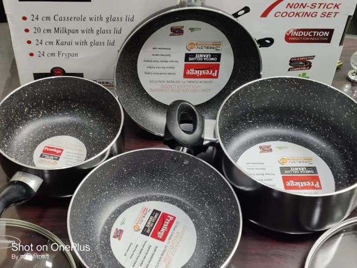 Orginal Prestige pice marble non stick induction button Daraz