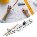 100/200/300mm Precision Wing Divider Scribe Tool with Pencil Holder for Geometry, Wood, Metal and Leather. 