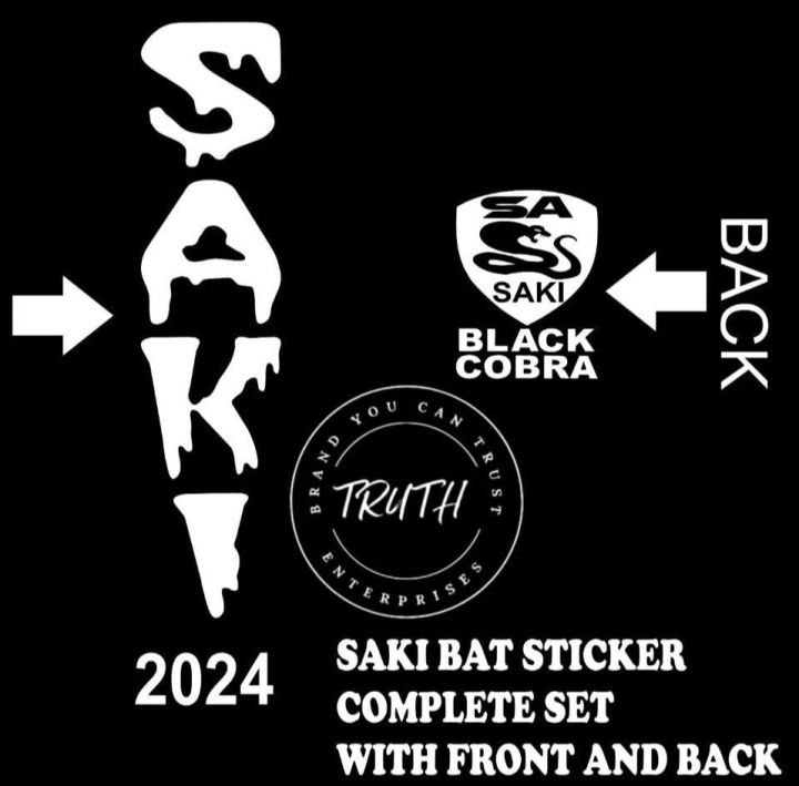Saki bat sticker for all type bats complete set from truthenterprises