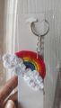 rainbow keychains for girls,colorful rainbow crochet keychain for kids bags.. 