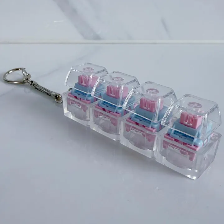 NEW%201/2/3/4/9%20Key%20Keyboard%20%20Toys%20Crystal%20Keycap%20Keychain%20Stress%20Relief%20Fingertip%20Gadget%20Decompression%20Toys%20Clicker%20%20Toy%20-%20Image%207