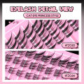 GROINNEYA Lash Clusters Cat Lashes Winged End Eye Elongated Eyelashes Eyelash Clusters Kit DIY at Home Eyelash Extensions.
