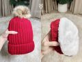 Fur pompom beanie. 