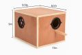 Cockatiel Wooden Nesting Box – Premium Breeding Box for Cockatiel Birds. 