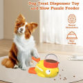 Pet Treat Dispenser-Interactive Dog Toys, Anti Gulping Duck Slow Feeder,cat Dog Treat Dispensing with Button,for Dogs Training. 
