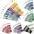 12PCS Cross Stitch Thread 8 Meters Embroidery Threads Floss Home Sewing Craft Thread DMC Rainbow Gradient Color. 