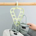 Rotatable Clothes Storage Rack Hangers For Clothes Closet Organizer Room Organizer Multifunctional Nine-Hole Hanger.