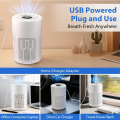 Air Purifier Smoke Odor Negative Ion Generator USB Portable Air Cleaner for Household HEPA Filter Efficient Purifying Air.